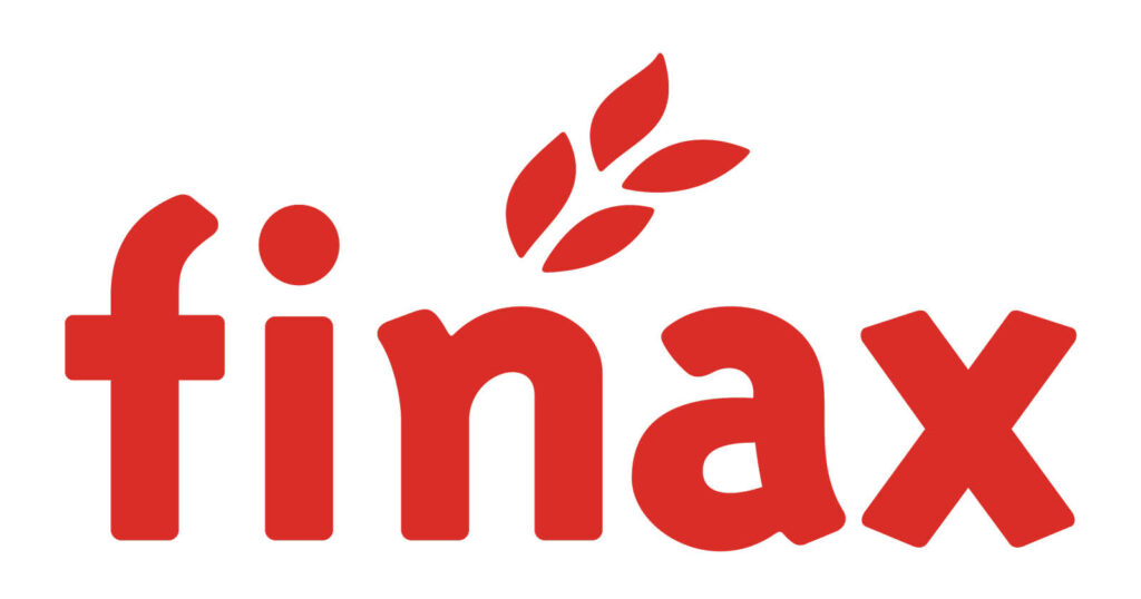 Finax logotype red on white background