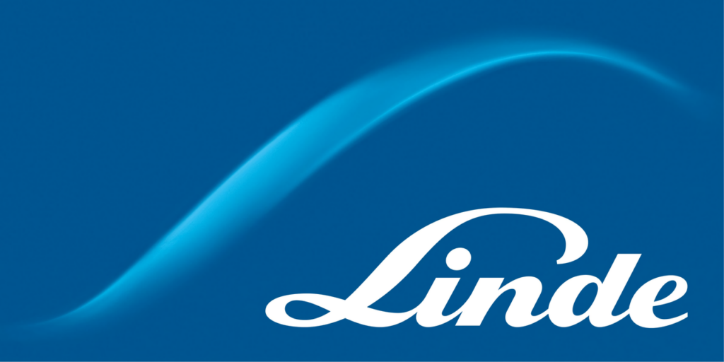 Linde logo - white against dark blue